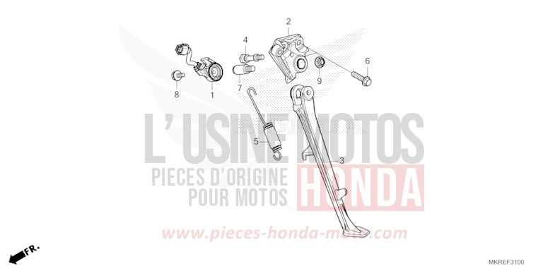 BEQUILLE de CBR1000RR SP SP1 SP2 MAT PEARL MORION BLACK (NHC33) 2024